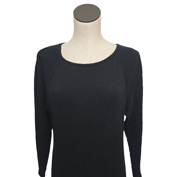 Pure J Jill Black Textured Dress Shift Sweater Long Sleeve Size Medium Pockets - Picture 11 of 13